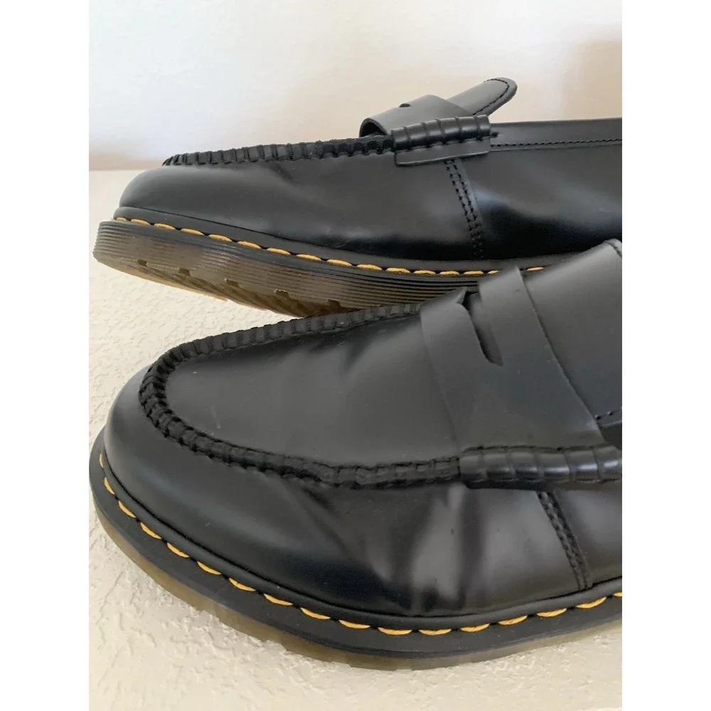 Dr Martens PENTON Penny Loafers Black Smooth UK 10 Airwair / Men's 11 US NEW BOX